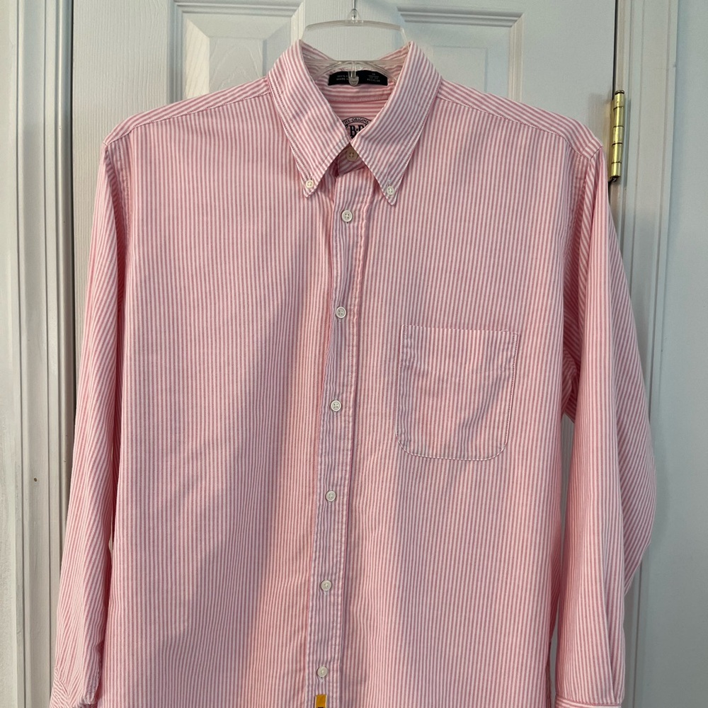 Vintage Men’s BD Baggies Pinstripe Button Down Shirt Size 16 32-33